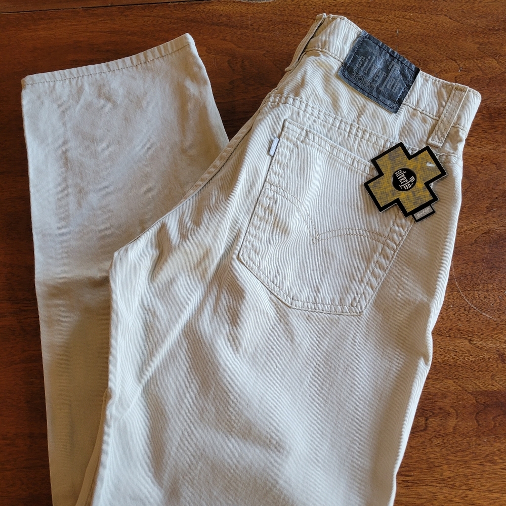 SilverTab Levi's Vintage Textile Jeans 11/12 Guy's Fit 90s Buttonfly NWT Tan